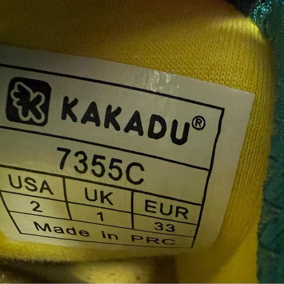 KAKADU Turquoise Yellow Light Sneakers 33 2 - Picture 5 of 5